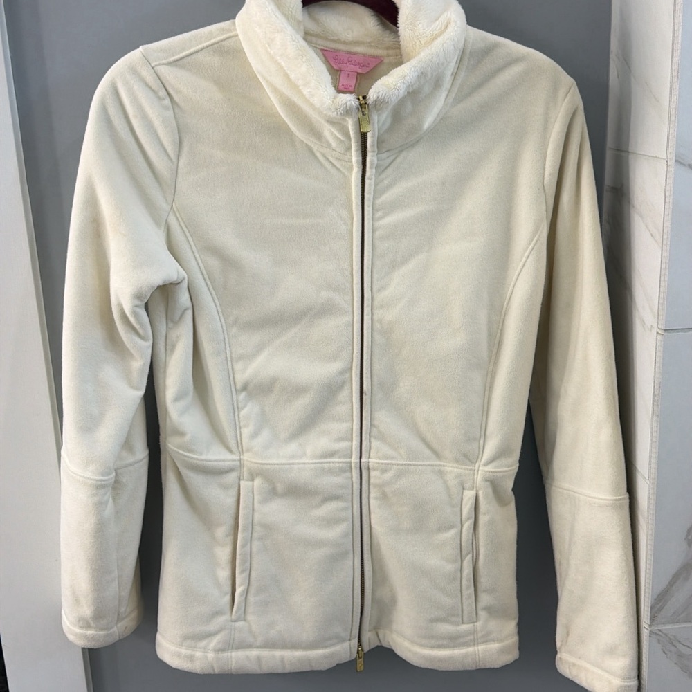 Lilly Pulitzer Cream Fleece Jacket